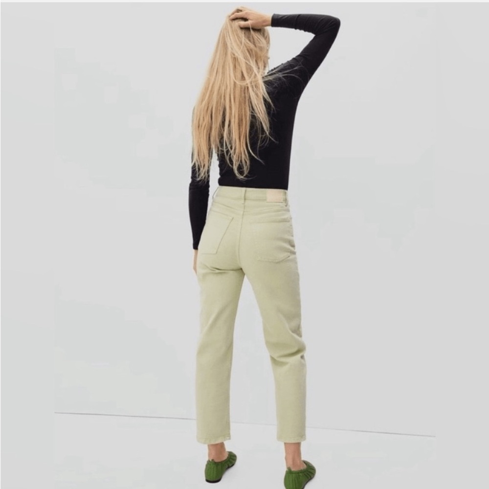 Everlane The Way High Cotton Straight Leg Jean in Light Green size 27 - Picture 2 of 9